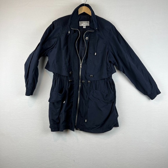 Gallery Rain Coat Trench Coat Lightweight Spring‎ Fall Jacket L - Picture 8 of 10